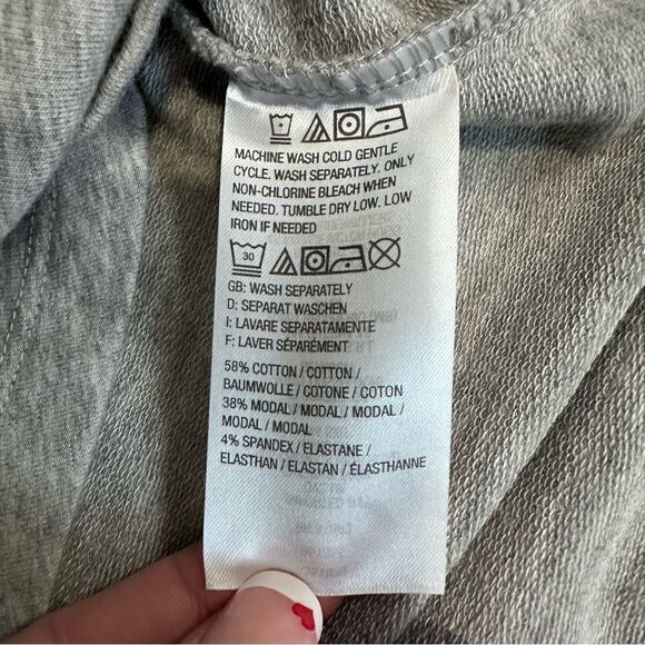 Lisa Rinna Collection Gray 3/4 Flutter Sleeve Crewneck Sweatshirt Size XL - Picture 11 of 12